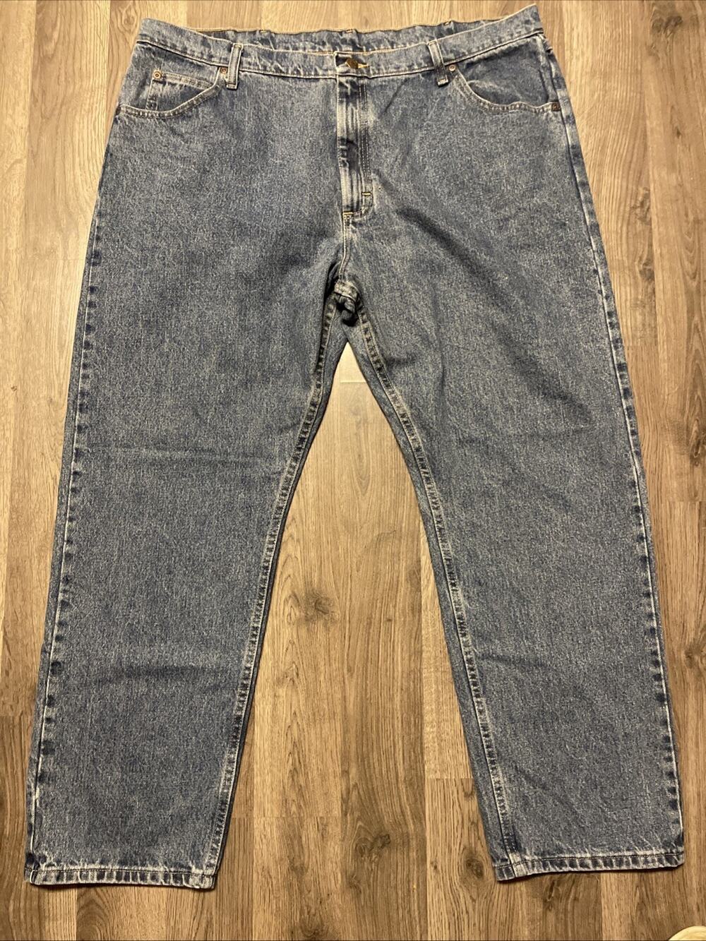 Wrangler Five Star Premium Jeans Mens 42x30 NWT Blue Relaxed Fit Denim New